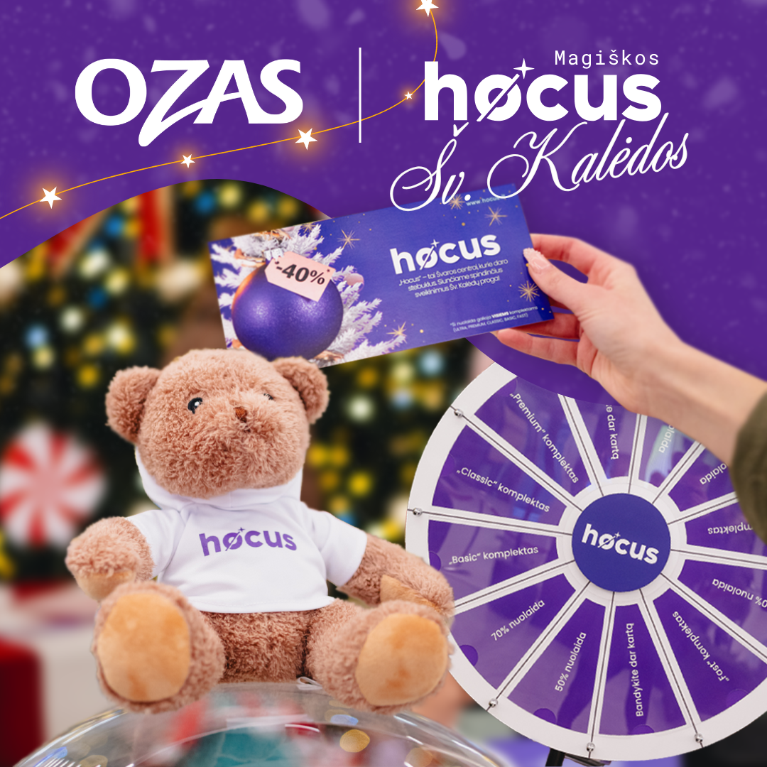 „HOCUS“ Kalėdų magijos šventė persikelia į PC „Ozas“: pramogos ir prizai visą dieną